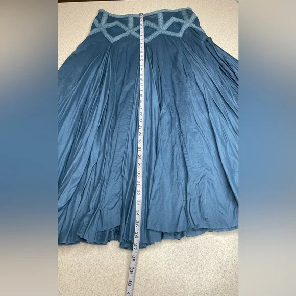 Elegant Blue Maxi Skirt - Picture 9 of 9